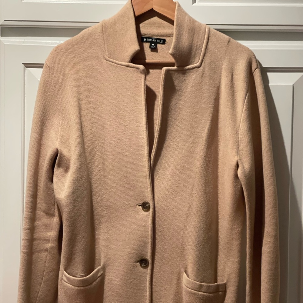 J. Crew Mercantile Womens Sweater Blazer Oatmeal - Sz M